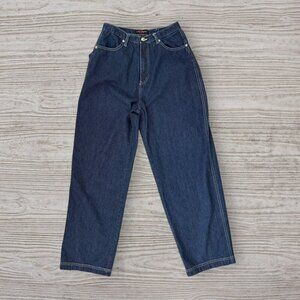 GLORIA VANDERBILT Vintage 90s Carpenter Wide Leg High Rise 100% Cotton Jeans 8